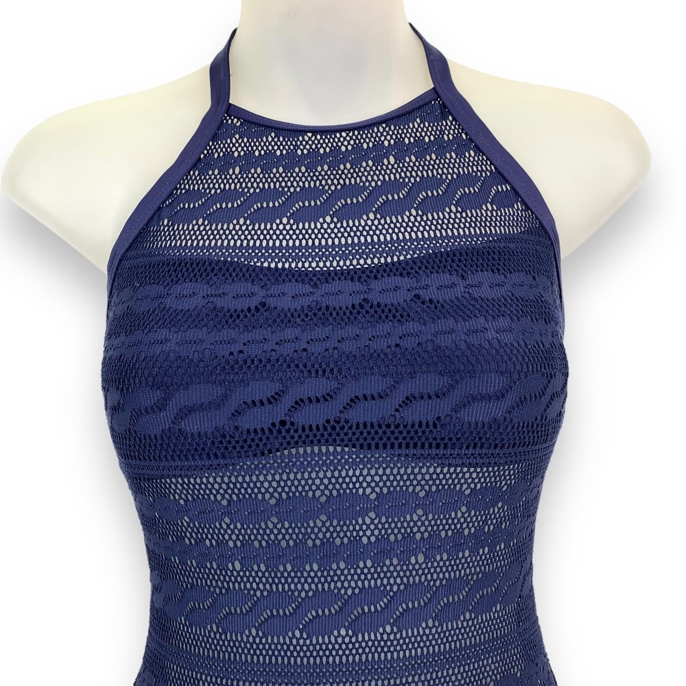 ❌SOLD❌ Y2K NAUTICA navy blue lace one piece swimsuit - Picture 11 of 16